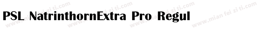 PSL NatrinthornExtra Pro Regular字体转换